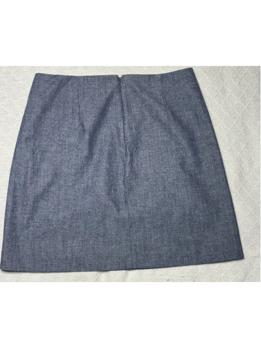 J.Crew Chambray Scalloped Trim Mini Skirt Blue Preppy Coastal Nautical